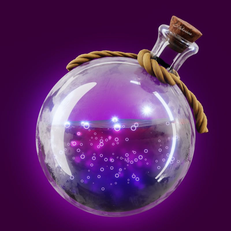 Magical Potion 3D Model .c4d .max .obj .3ds .fbx .stl .blend 