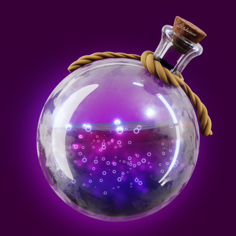 Magical Potion Model 3D .c4d .max .obj .3ds .fbx .stl .blend