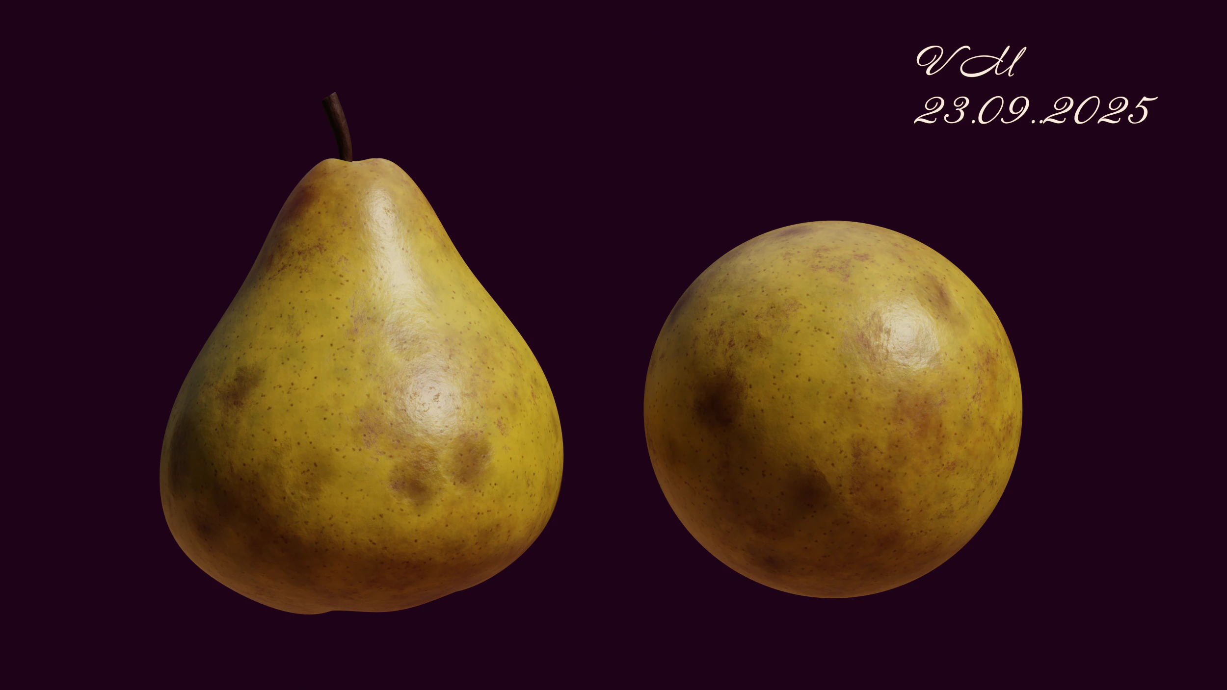 Procedural Pear Material CG Textures .c4d .max .obj .3ds .fbx .stl .blend 