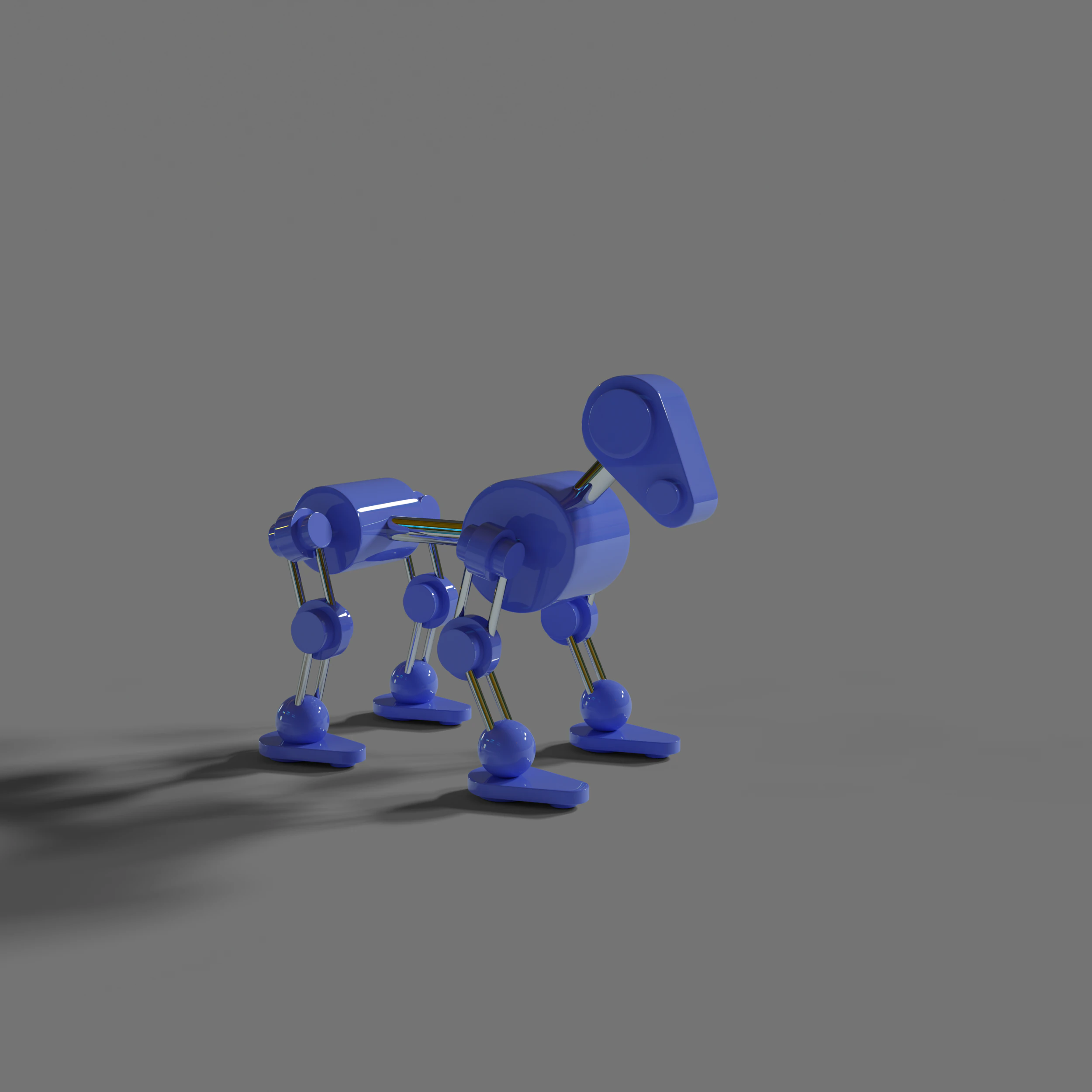 Robot Dog 3D Model .c4d .max .obj .3ds .fbx .stl .blend