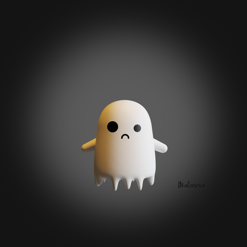 Cadılar Bayramı'nda bir hayalet 3D Model .c4d .max .obj .3ds .fbx .stl .blend 