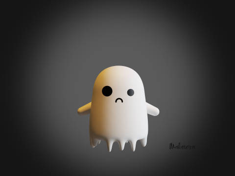 Duch na Halloween Model 3D