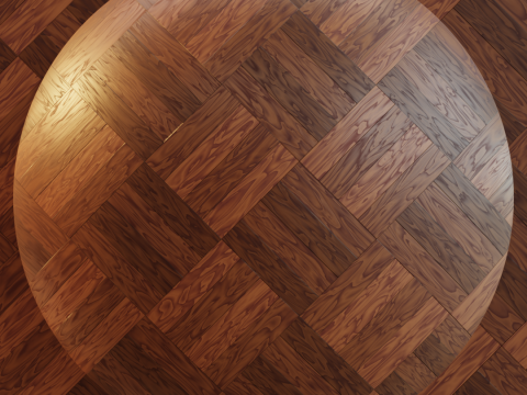 Piso de madeira em parquet processual Texturas CG