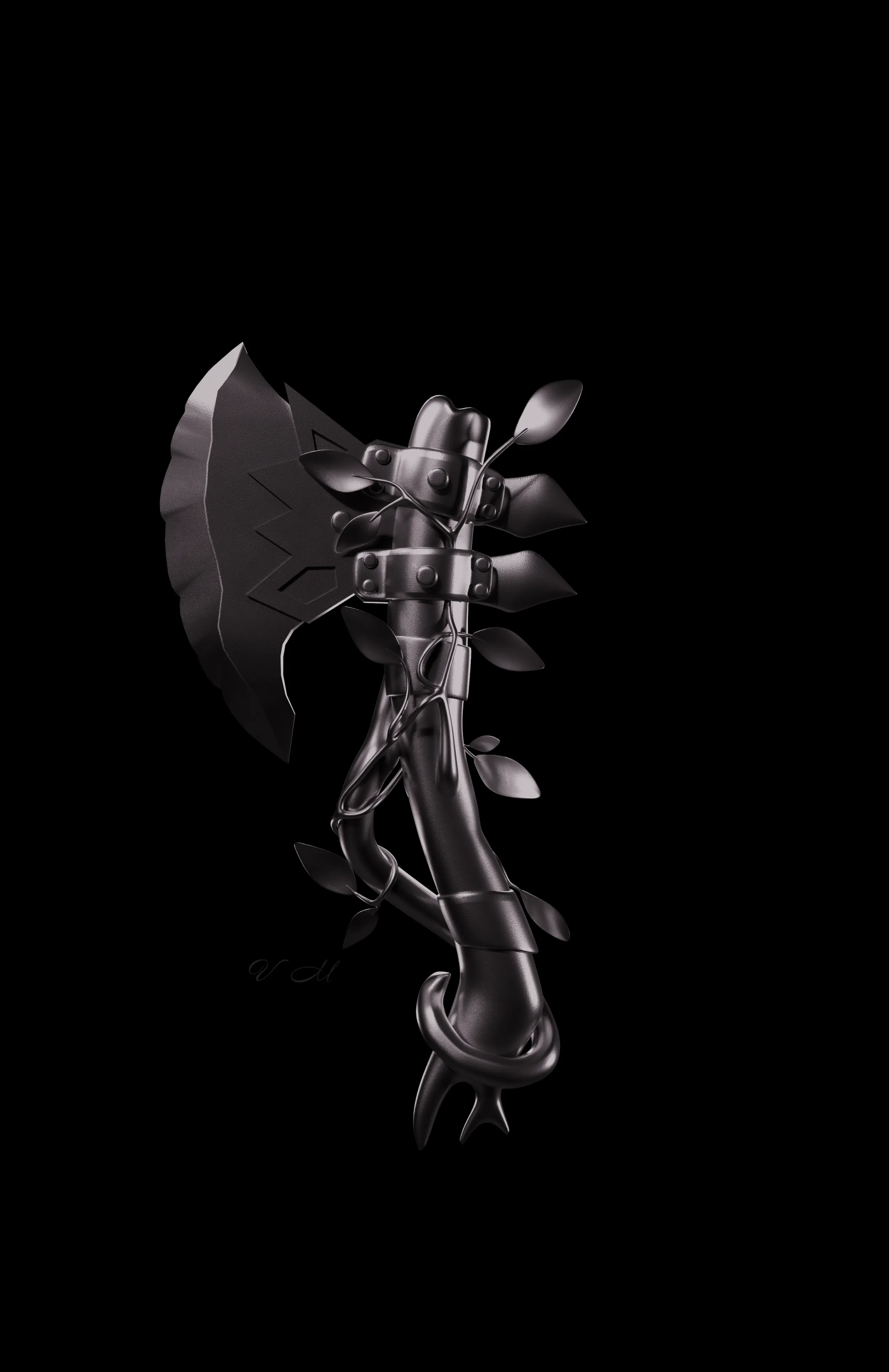 Magical axe 3D Model .c4d .max .obj .3ds .fbx .stl .blend 