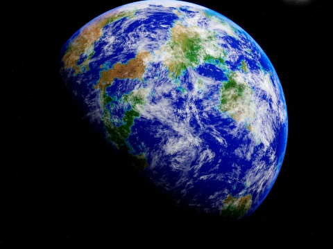 Procedural Planet in Blender 3D Model