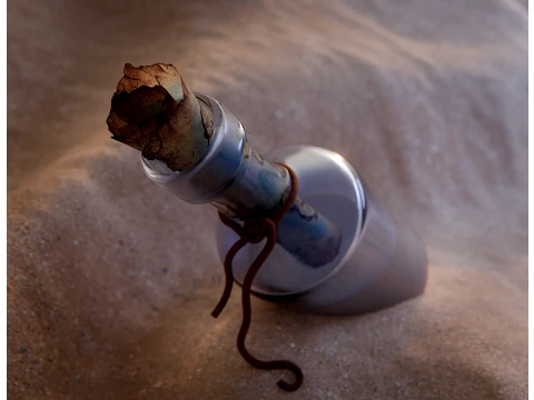 Message in a bottle 3D Model