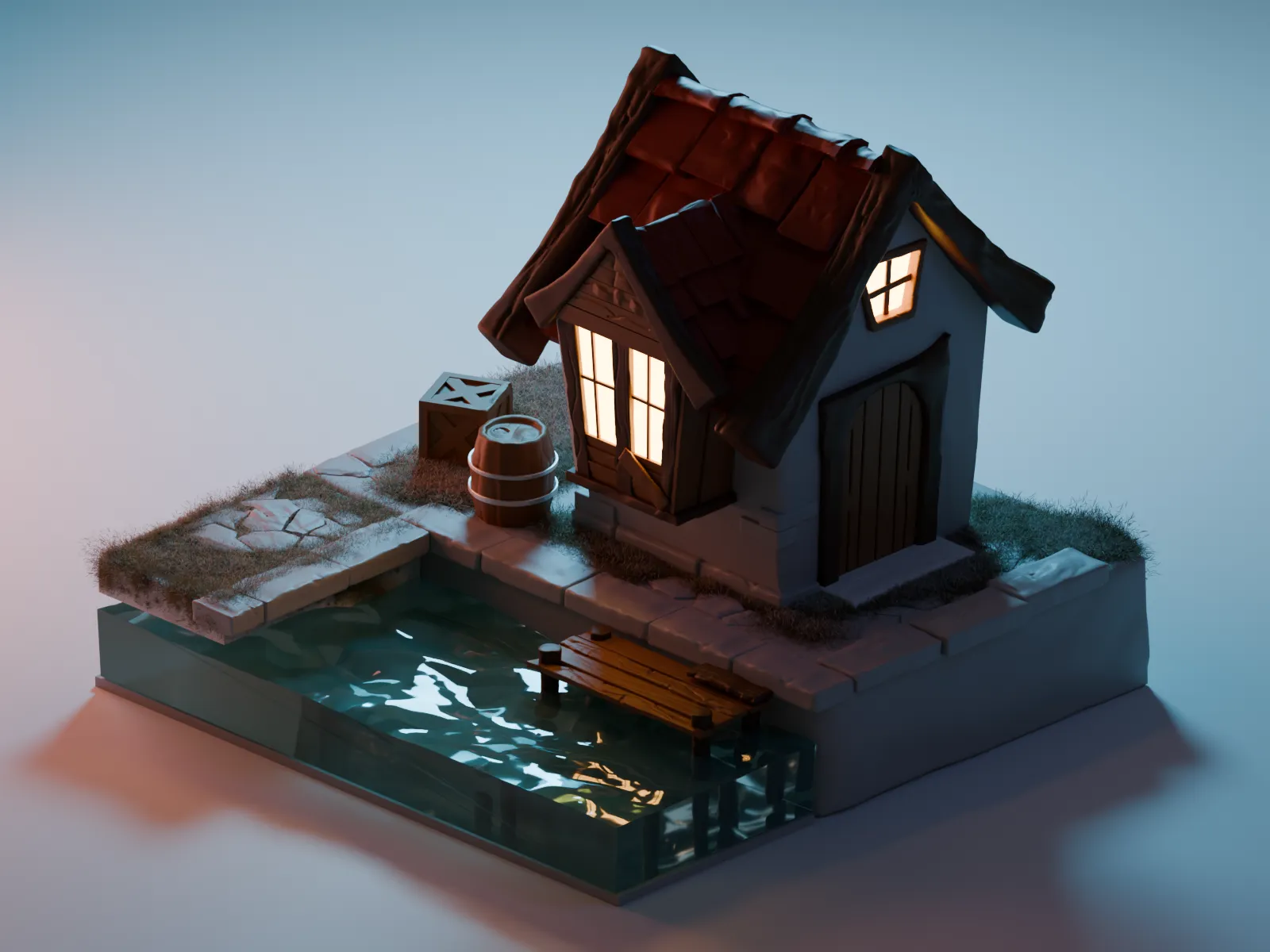 Water Front 3D Model .c4d .max .obj .3ds .fbx .stl .blend 