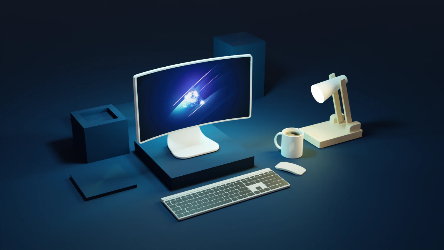 Computer kit Low Poly 3D Model .c4d .max .obj .3ds .fbx .stl .blend
