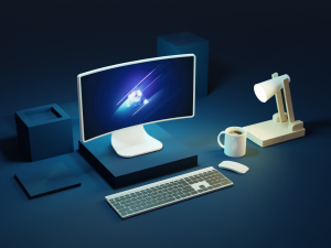 Computer kit Low Poly 3D मॉडल