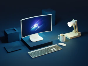 Computerkit Laag Poly 3D Model