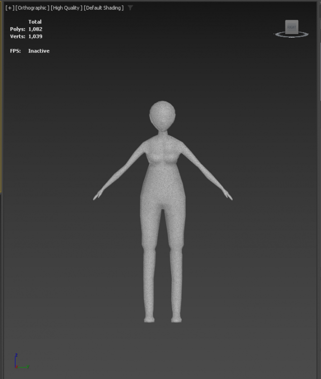 LowpolyWoman 3D Модель .c4d .max .obj .3ds .fbx .stl .blend 