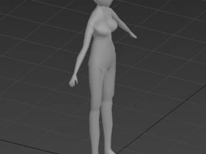 LowpolyWoman 3D Model