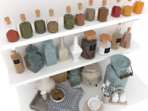 Kitchen Set 02 3D Model