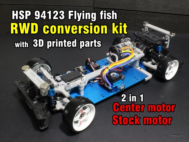 HSP 94123 Flying Fish RWD conversion kit 3D Принт Модели stl / Automotive b...