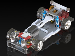 1-24 RWD drift chassis kit 3D 프린트 모델