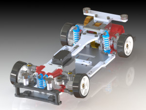 1-24 RWD drift chassis kit 3D 프린트 모델