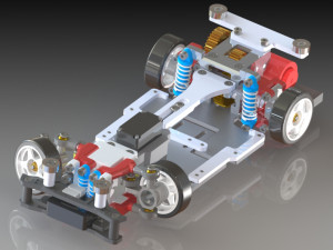 1-24 RWD drift chassis kit 3D 프린트 모델