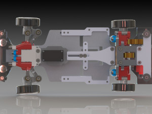 1-24 RWD drift chassis kit 3D 프린트 모델