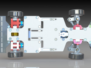 1-24 RWD drift chassis kit 3D 프린트 모델