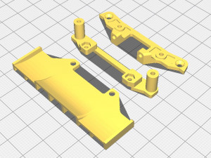 1-24 RWD drift chassis kit 3D 프린트 모델