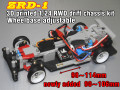 1-24 RWD drift chassis kit 3D 프린트 모델