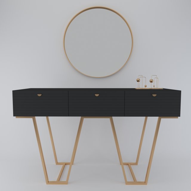 Modern console table 3D Model .c4d .max .obj .3ds .fbx .stl .blend 