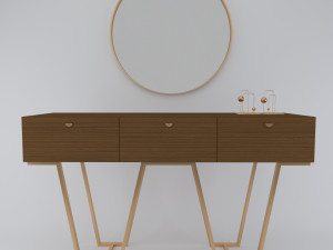 Modern console table 3D Model