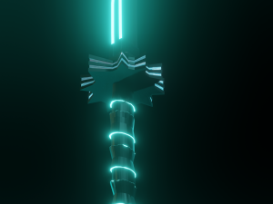 Cyber Katanas 3D Blender Texturas CG