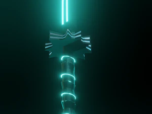 Cyber Katanas 3D Blender CG Textures
