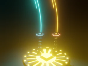 Cyber Katanas 3D Blender CG Textures