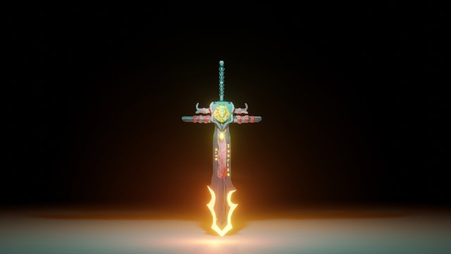 Fantasy sword CG テクスチャ .c4d .max .obj .3ds .fbx .stl .blend 