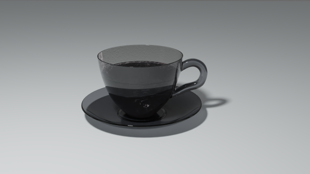 Black coffe 3D Model .c4d .max .obj .3ds .fbx .stl .blend 