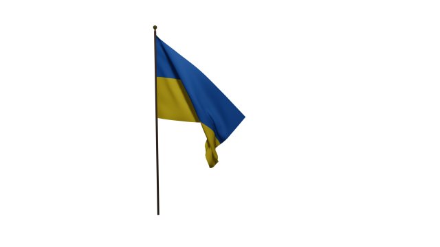 Ukrainian flag Model 3D .c4d .max .obj .3ds .fbx .stl .blend 
