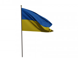 Ukrainian flag Model 3D