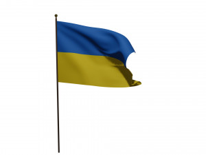 Ukrainian flag Model 3D