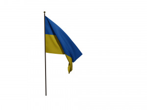 Ukrainian flag Model 3D