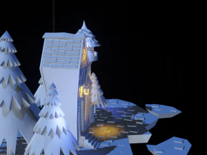 Night castle 3D Model