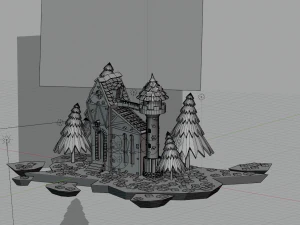 Night castle 3D Model