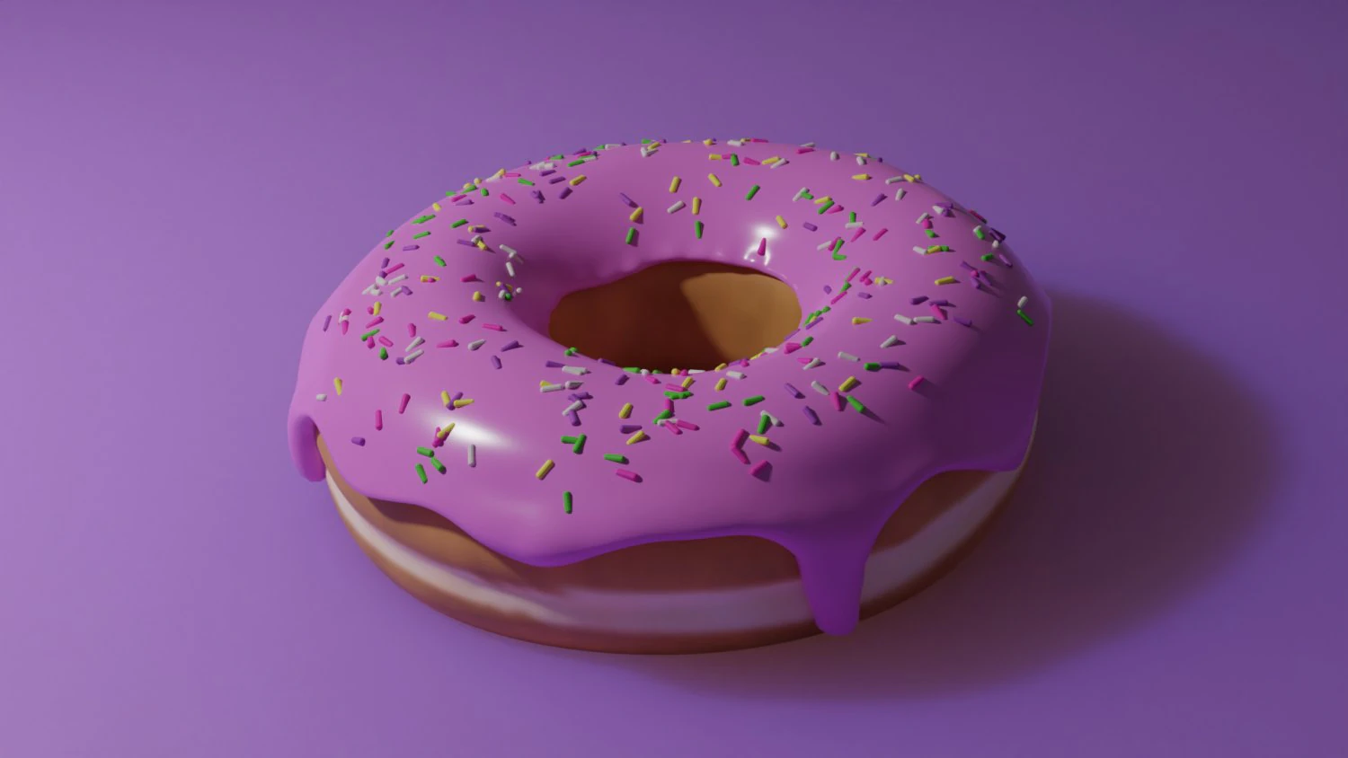 Sweet Donut 3D Model .c4d .max .obj .3ds .fbx .stl .blend