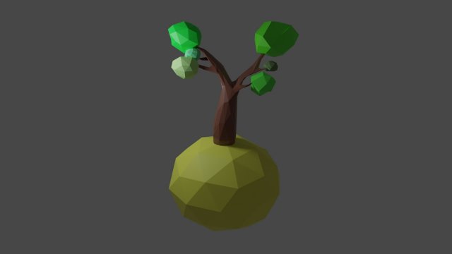 Tree low poly 3D Model .c4d .max .obj .3ds .fbx .stl .blend 