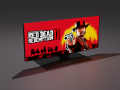 Black TV with pictures 3D Models
