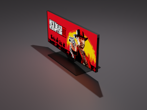 Black TV with pictures 3Dモデル