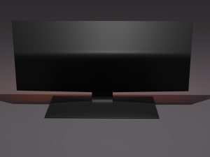 Black TV with pictures 3Dモデル