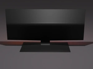 Black TV with pictures 3D Model