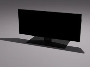 Black TV with pictures 3D Model