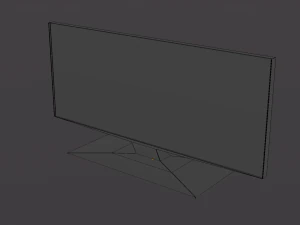 Black TV with pictures 3D Model