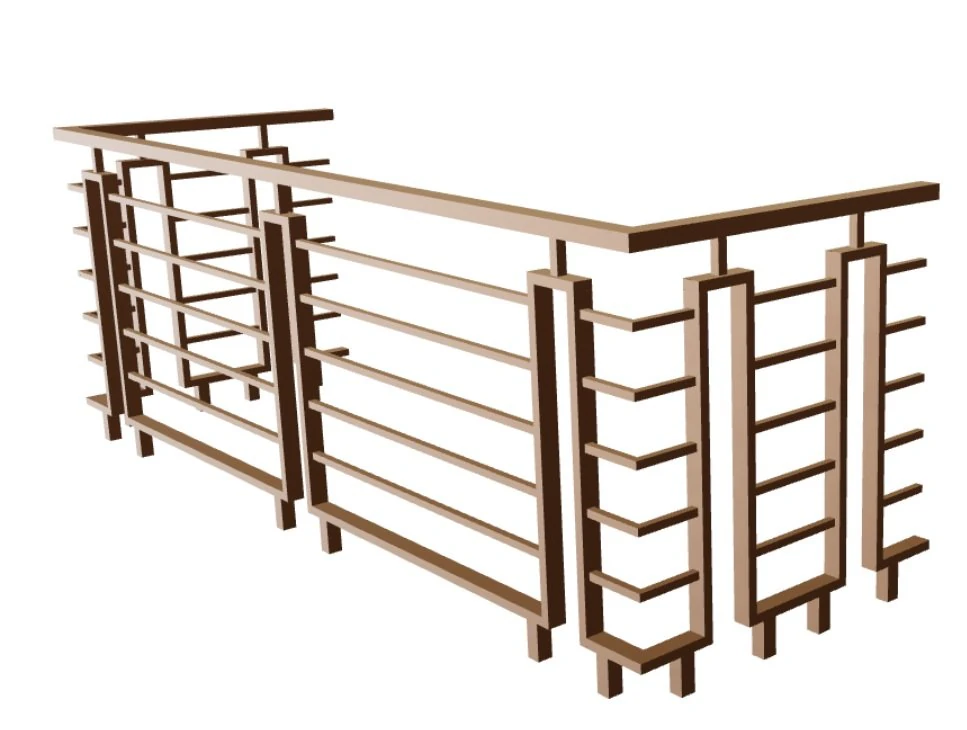 Ringhiera del balcone in ferro Modello 3D .c4d .max .obj .3ds .fbx .stl .blend 