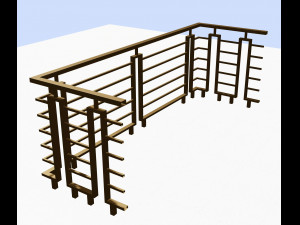 Iron balcony railing 3D Модель