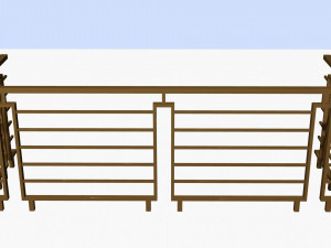 Iron balcony railing 3D Модель