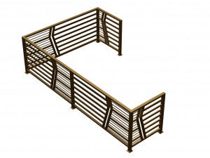 Iron balcony railing 3Dモデル